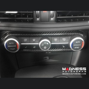 Alfa Romeo Stelvio Air Conditioning Dash Bezel - Carbon Fiber - Pre '20 - RHD